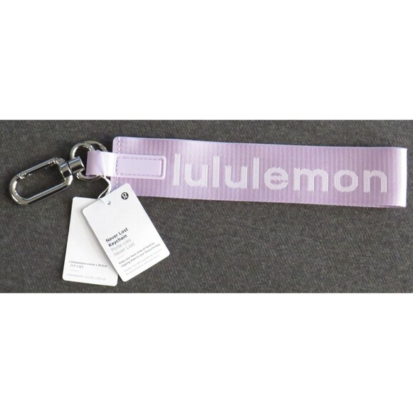 Lululemon Lilac Neverlost Keychain Key Ring Clip On - Picture 2 of 8